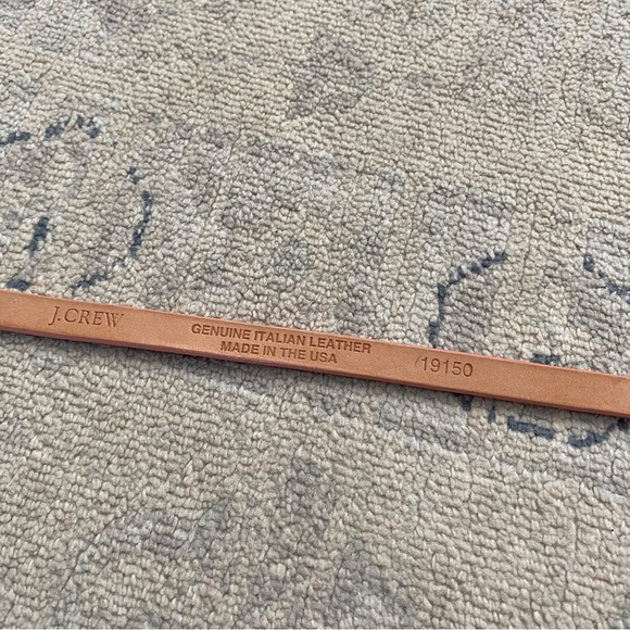 J. Crew Pink Leather Skinny Belt Small Gold Hardware - Picture 8 of 9